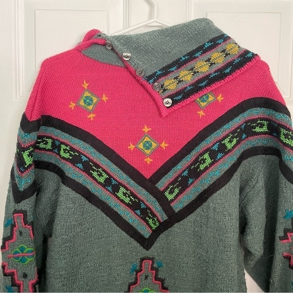 VINTAGE HEAD Sportswear Wool Retro Pullover Cozy Sweater Medium - Picture 5 of 8